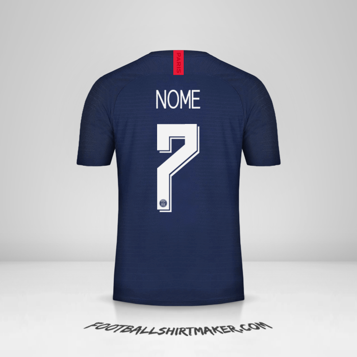 Camisa Paris Saint Germain Cup 2019/20 -  nome - 7