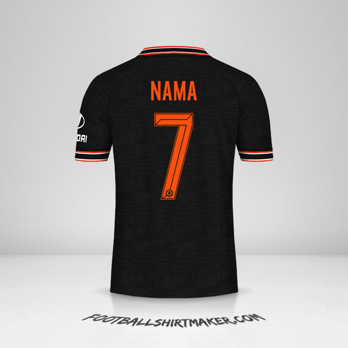 Jersey Chelsea Cup 2019/20 Ketiga -  nama - 7
