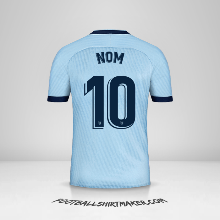 Maillot Atletico Madrid 2019/20 Troisième -  nom - 10