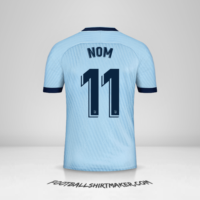 Maillot Atletico Madrid 2019/20 Troisième -  nom - 11