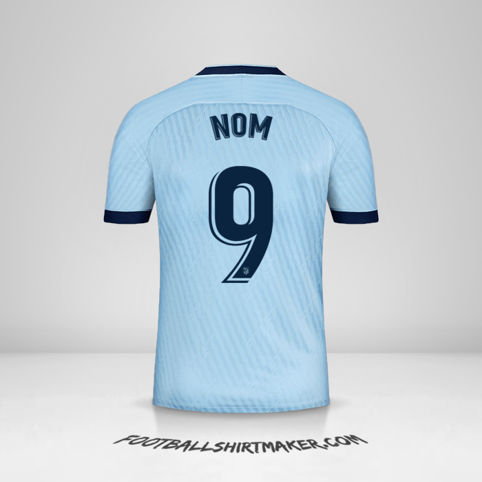 Maillot Atletico Madrid 2019/20 Troisième -  nom - 9