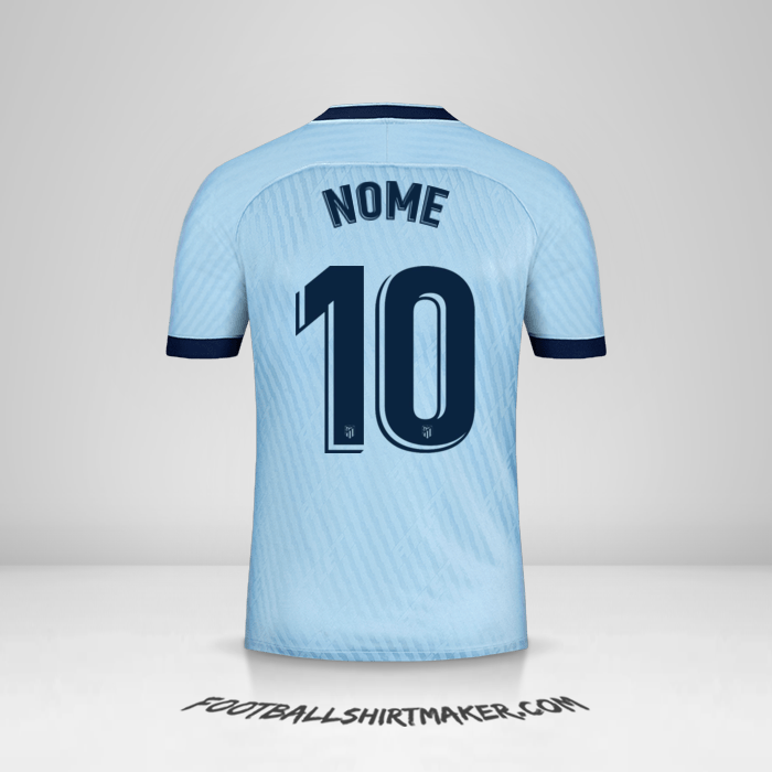 Camisa Atletico Madrid 2019/20 Terceira -  nome - 10