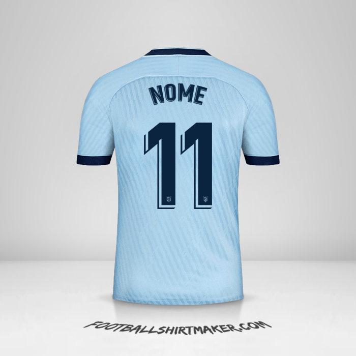 Camisa Atletico Madrid 2019/20 Terceira -  nome - 11