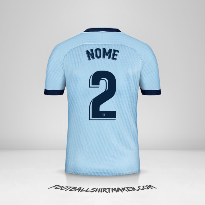 Camisola Atletico Madrid 2019/20 Terceira -  nome - 2