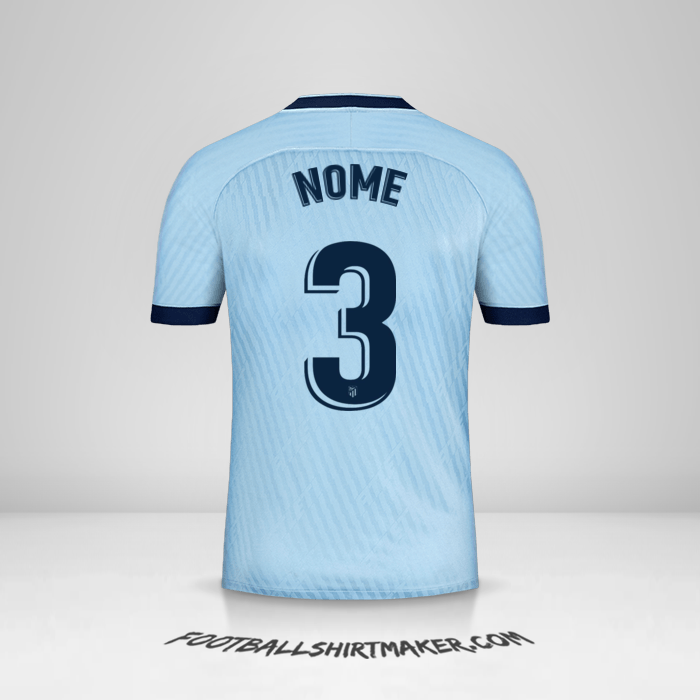 Camisa Atletico Madrid 2019/20 Terceira -  nome - 3