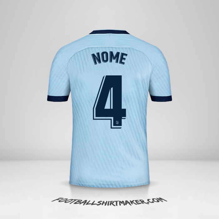 Camisa Atletico Madrid 2019/20 Terceira -  nome - 4