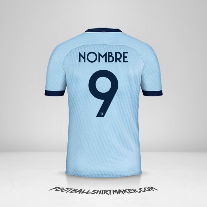 Jersey Atletico Madrid Cup 2019/20 Tercera -  nombre - 9