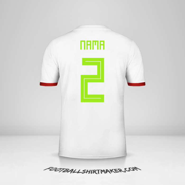 Jersey Aljazair 2018 -  nama - 2