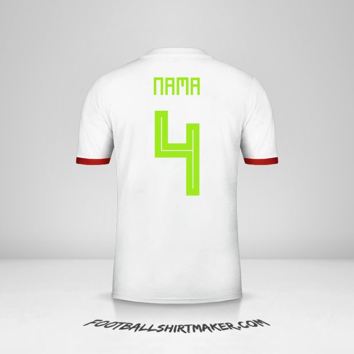 Jersey Aljazair 2018 -  nama - 4