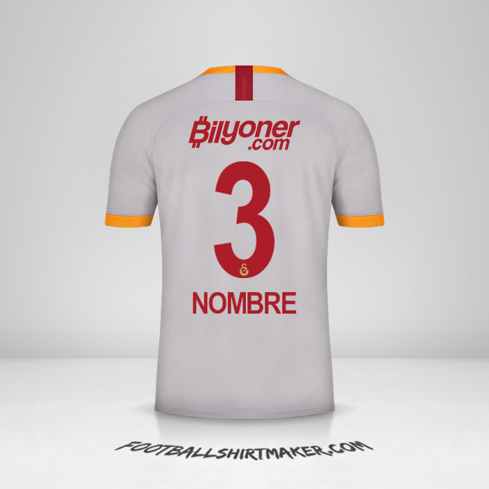 Jersey Galatasaray SK 2019/20 Tercera -  nombre - 3