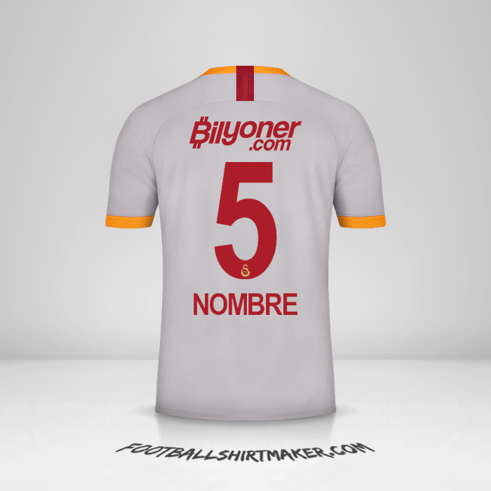 Camiseta Galatasaray SK 2019/20 Tercera -  nombre - 5