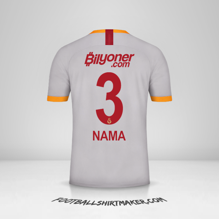 Jersey Galatasaray SK 2019/20 Ketiga -  nama - 3