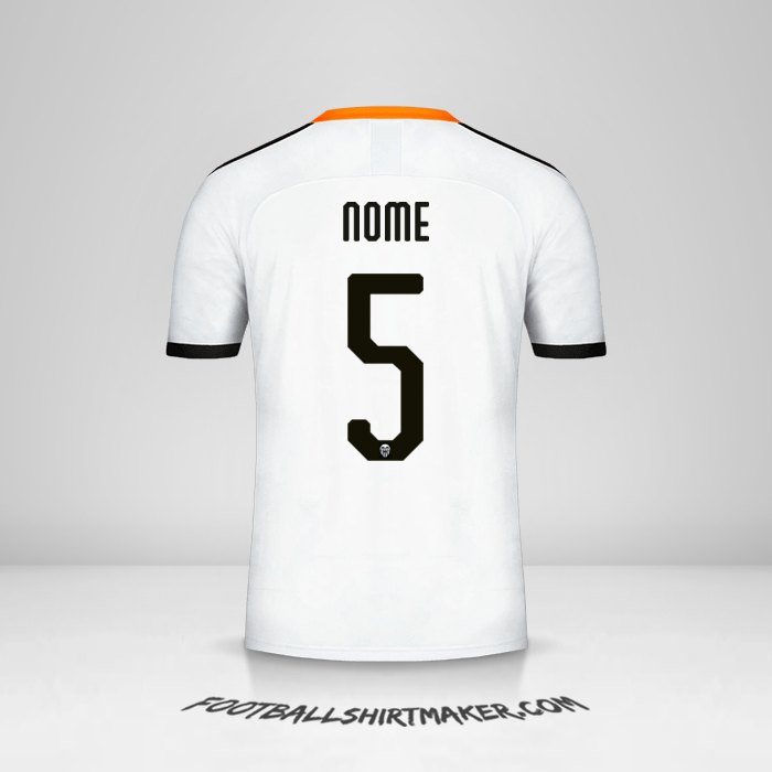 Camisa Valencia CF Cup 2019/20 -  nome - 5