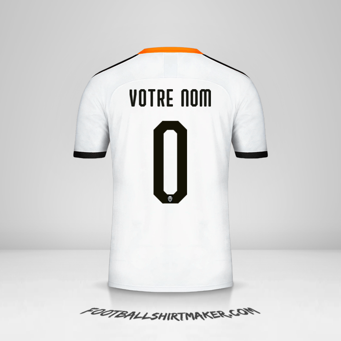 Maillot Valencia CF Cup 2019/20 -  votre nom - 0