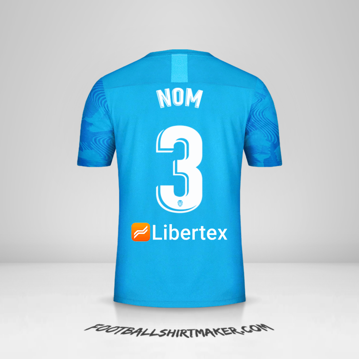 Maillot Valencia CF 2019/20 Troisième -  nom - 3