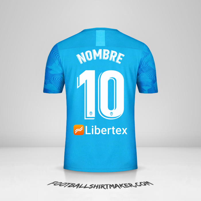 Jersey Valencia CF 2019/20 Tercera -  nombre - 10