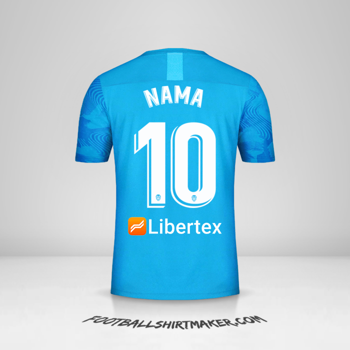 Jersey Valencia CF 2019/20 Ketiga -  nama - 10