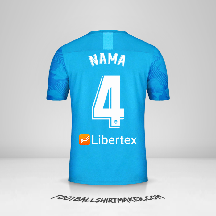 Jersey Valencia CF 2019/20 Ketiga -  nama - 4