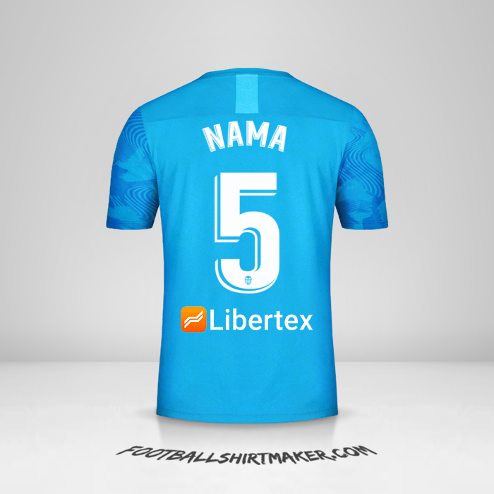 Jersey Valencia CF 2019/20 Ketiga -  nama - 5