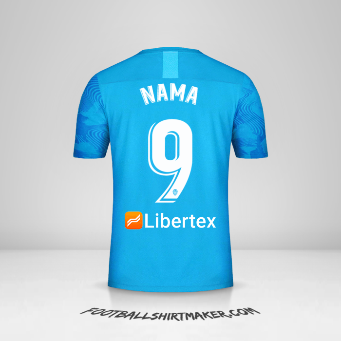 Jersey Valencia CF 2019/20 Ketiga -  nama - 9