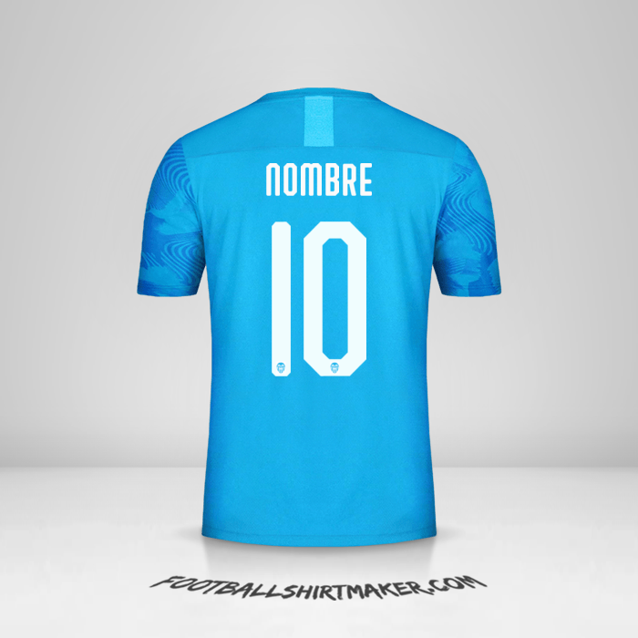 Jersey Valencia CF Cup 2019/20 Tercera -  nombre - 10