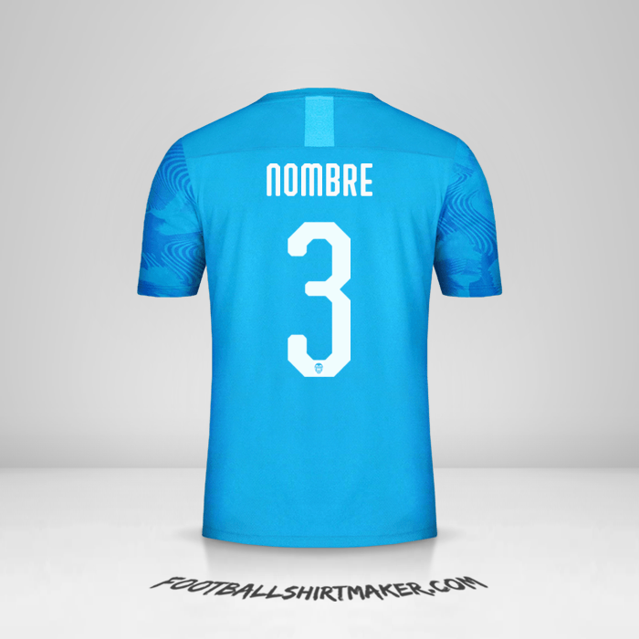 Jersey Valencia CF Cup 2019/20 Tercera -  nombre - 3