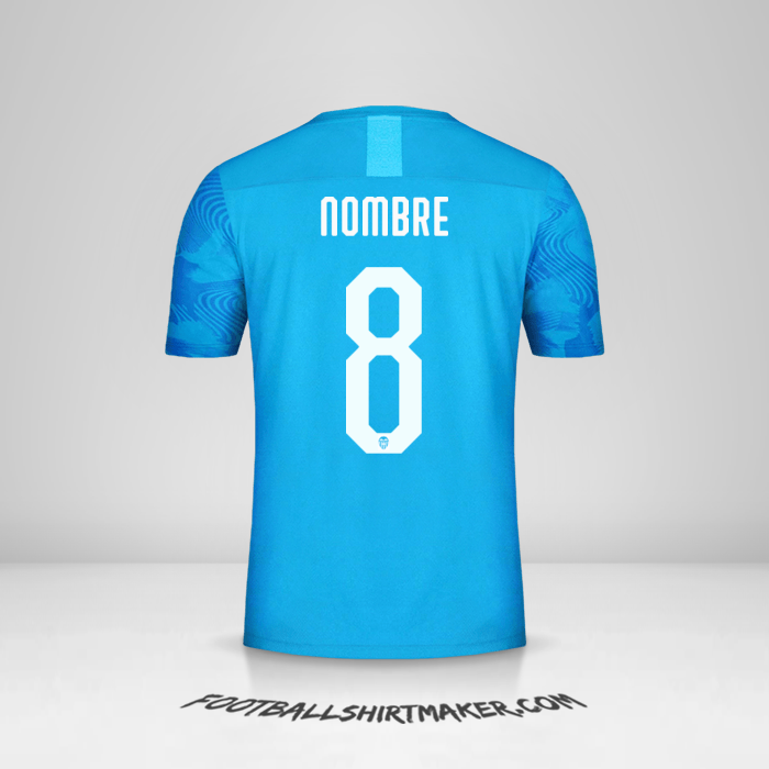 Jersey Valencia CF Cup 2019/20 Tercera -  nombre - 8