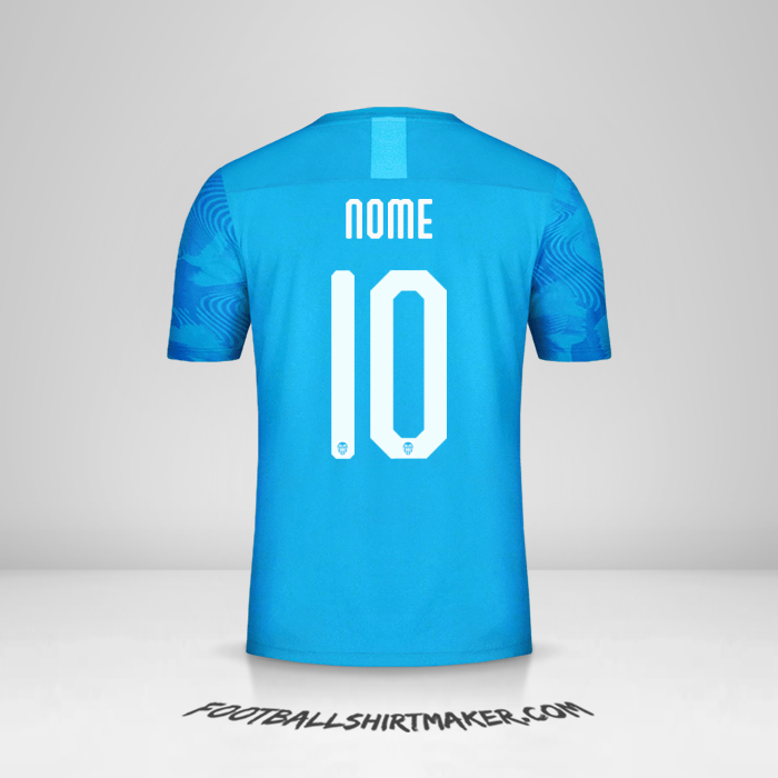 Camisola Valencia CF Cup 2019/20 Terceira -  nome - 10