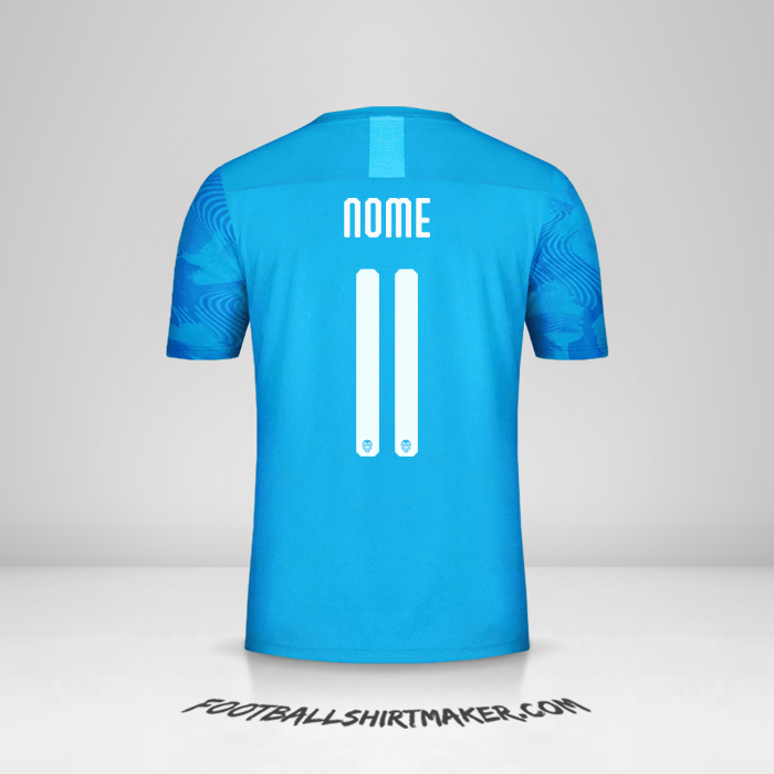 Camisa Valencia CF Cup 2019/20 Terceira -  nome - 11