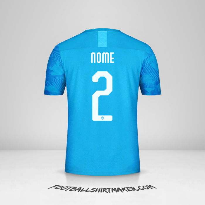 Camisola Valencia CF Cup 2019/20 Terceira -  nome - 2