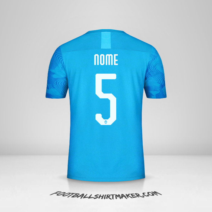 Camisa Valencia CF Cup 2019/20 Terceira -  nome - 5