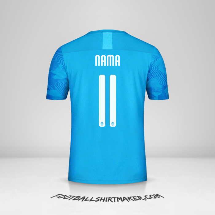 Jersey Valencia CF Cup 2019/20 Ketiga -  nama - 11