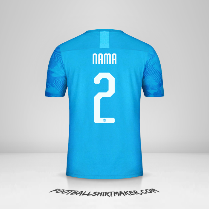 Jersey Valencia CF Cup 2019/20 Ketiga -  nama - 2
