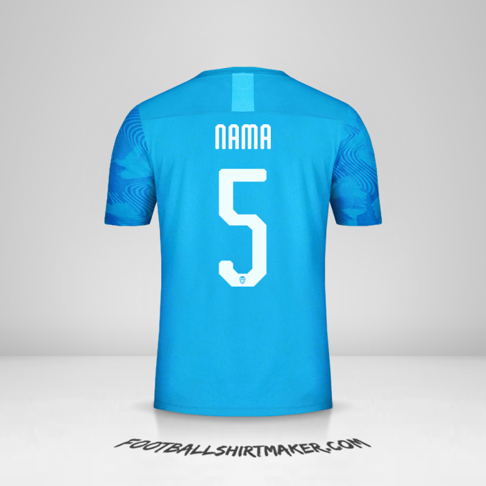 Jersey Valencia CF Cup 2019/20 Ketiga -  nama - 5