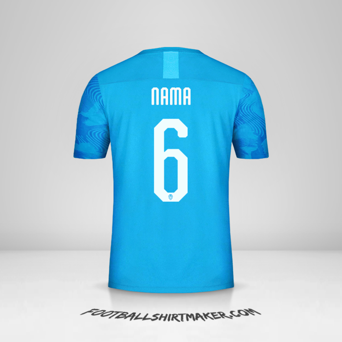 Jersey Valencia CF Cup 2019/20 Ketiga -  nama - 6