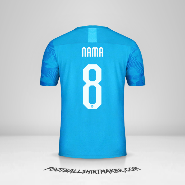 Jersey Valencia CF Cup 2019/20 Ketiga -  nama - 8