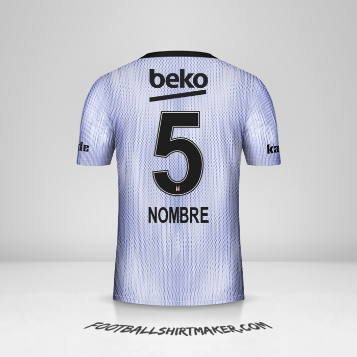 Camiseta Besiktas JK 2019/20 Tercera -  nombre - 5