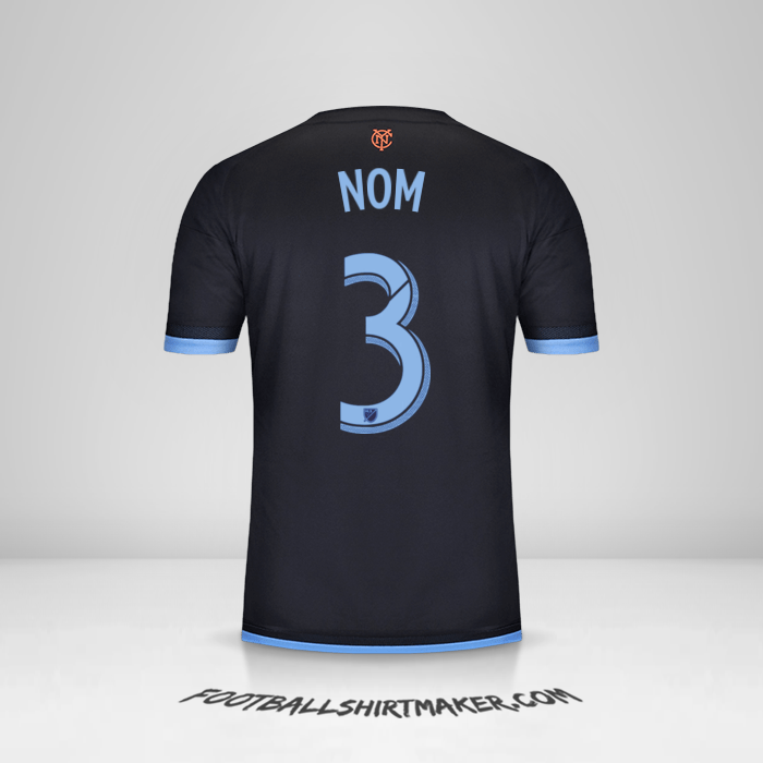 Maillot New York City FC 2015 Extérieur -  nom - 3