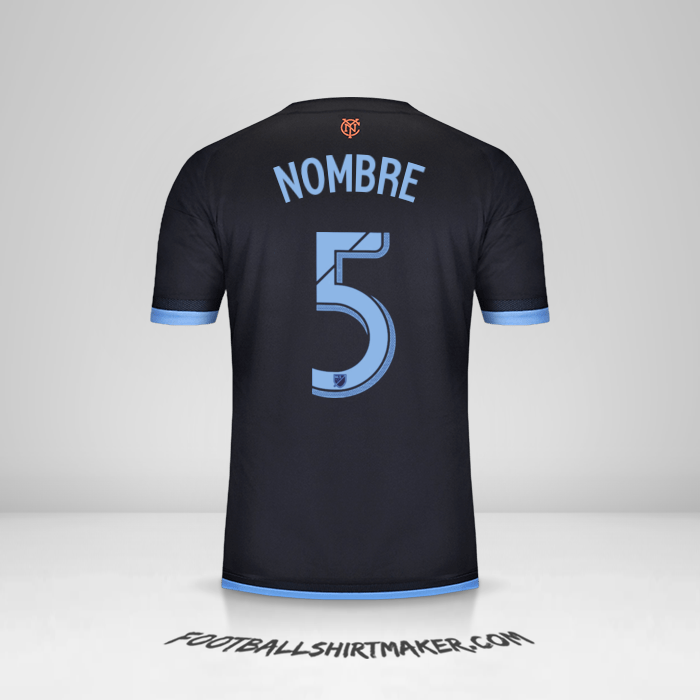 Jersey New York City FC 2015 Visita -  nombre - 5