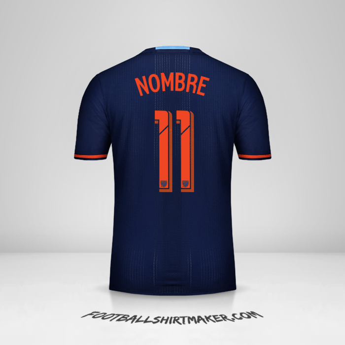 Jersey New York City FC 2016/17 Visita -  nombre - 11