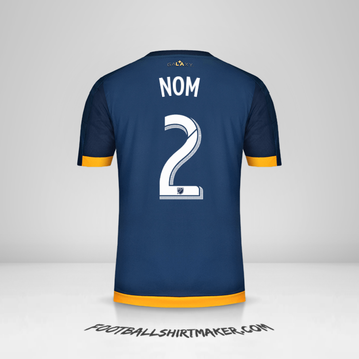 Maillot LA Galaxy 2015/2016 Extérieur -  nom - 2