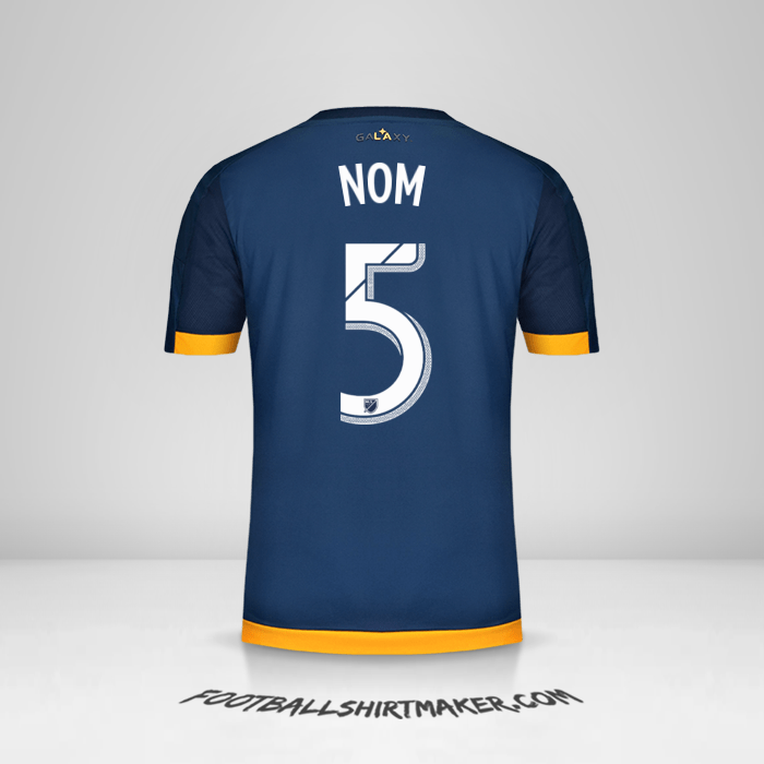 Maillot LA Galaxy 2015/2016 Extérieur -  nom - 5