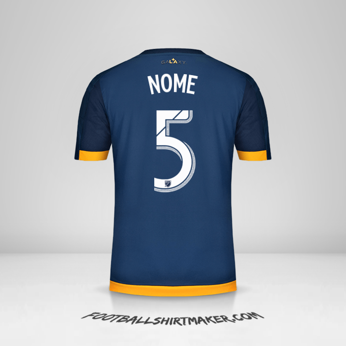 Maglia LA Galaxy 2015/2016 Seconda -  nome - 5