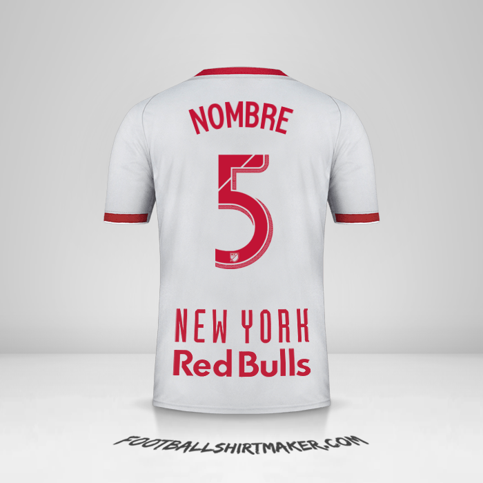 Jersey New York Red Bulls 2019 Visita -  nombre - 5