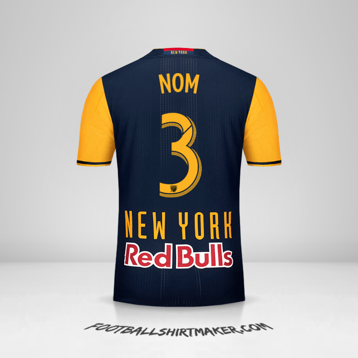 Maillot New York Red Bulls 2016/17 Extérieur -  nom - 3
