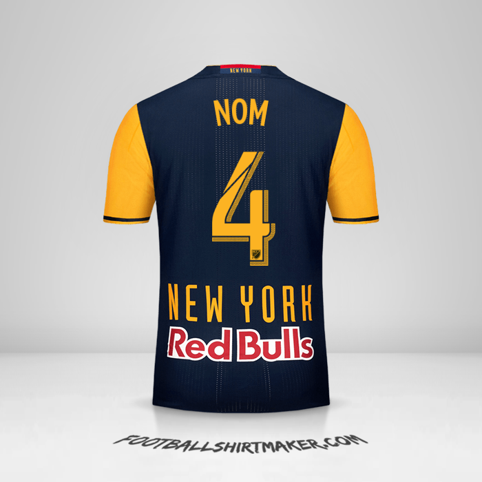 Maillot New York Red Bulls 2016/17 Extérieur -  nom - 4