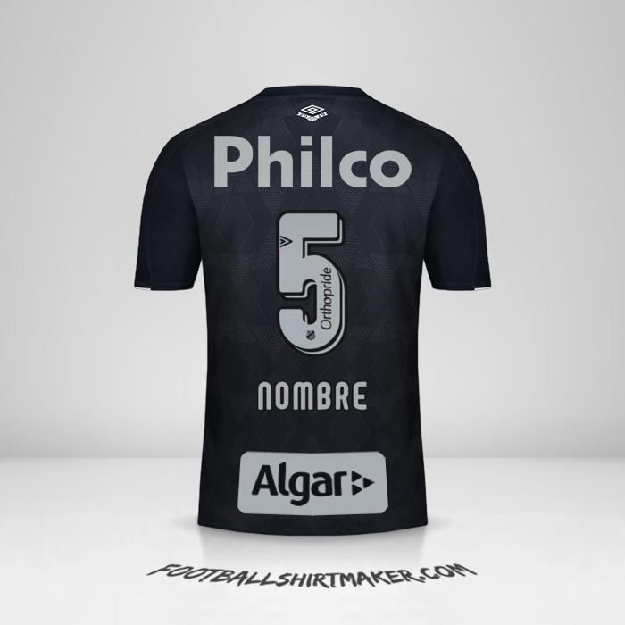 Camiseta Santos FC 2019/20 Tercera -  nombre - 5