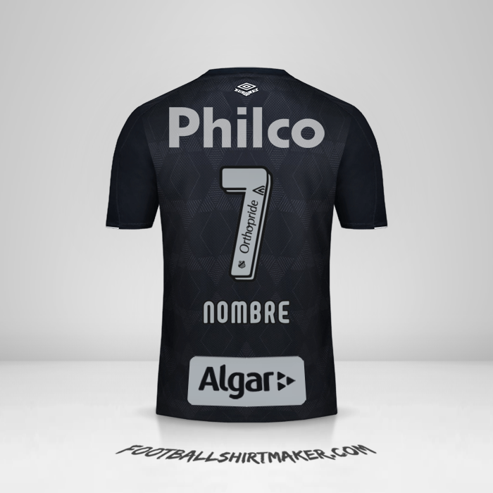 Camiseta Santos FC 2019/20 Tercera -  nombre - 7