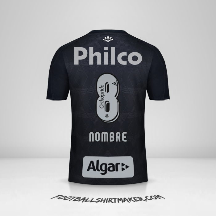 Jersey Santos FC 2019/20 Tercera -  nombre - 8
