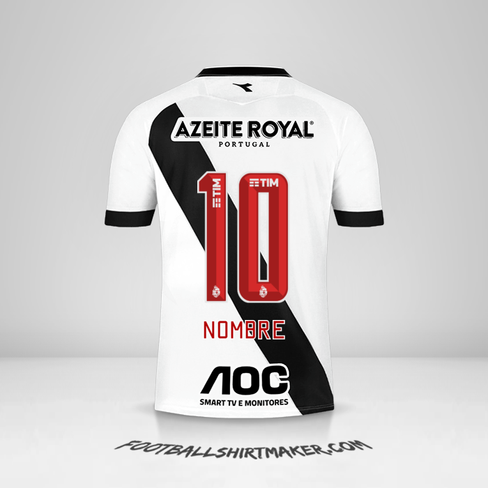 Camiseta Vasco da Gama 2019/20 Visita -  nombre - 10